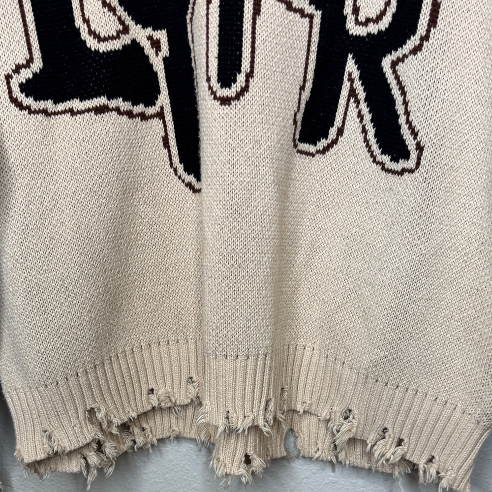 LOITER Rodeo Knit Sweater Men’s XS | Graphic Distressed Streetwear Pullover - Picture 6 of 15